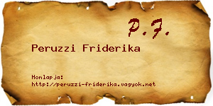 Peruzzi Friderika névjegykártya